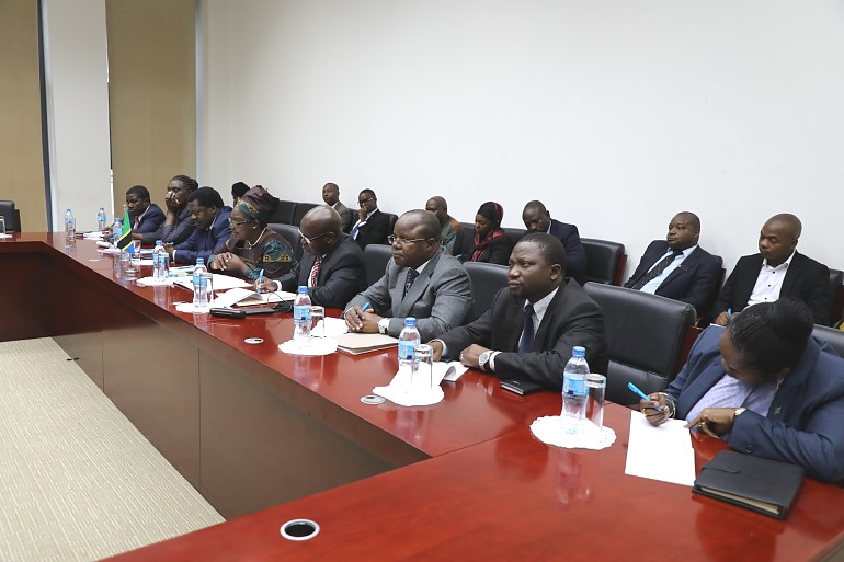 Mhe. Dkt. Kolimba na Ujumbe wake wakifuatilia mazungumzo hayo